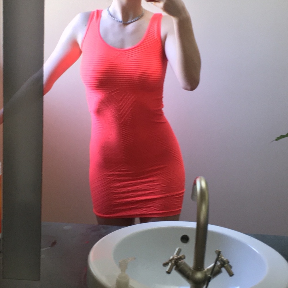 Coral Bodycon Dress (bebe)
